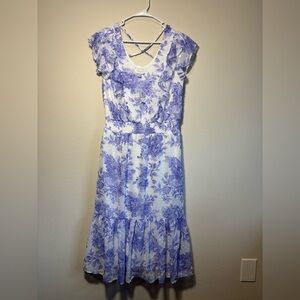 The Children's Place Lavender and White Midi Dress